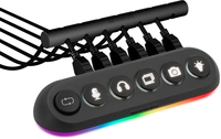 STREAMPLIFY HUB DECK 5, 4X USB 3.0, 1X USB 2.0, RGB, 12 V, EU-NETZKABEL - SCHWARZ