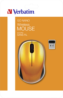 Verbatim Go Nano ratón Ambidextro RF inalámbrico 1600 DPI