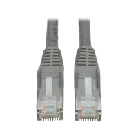 Tripp Lite N201-005-GY Cat6 Gigabit Snagless Molded (UTP) Ethernet Cable (RJ45 M/M), PoE, Gray, 5 ft. (1.52 m)