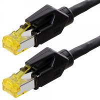 Tecline S/FTP Cat6A, 0.5m Netzwerkkabel Schwarz 0,5 m S/FTP (S-STP)