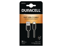 Duracell USB5031A cable USB 1 m 3.2 Gen 1 (3.1 Gen 1) USB A USB C Negro