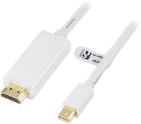 Deltaco DP-HDMI202 Videokabel-Adapter 2 m Mini DisplayPort HDMI Typ A (Standard) Weiß
