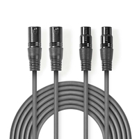 Nedis COTH15030GY15 audio kábel 1,5 M 2 x XLR (3-pin) Szürke