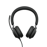 Jabra Evolve2 40, MS Stereo Zestaw słuchawkowy Przewodowa Opaska na głowę Biuro/centrum telefoniczne USB Typu-A Bluetooth Czarny
