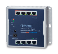 PLANET WGS814HP switch No administrado Gigabit Ethernet (10/100/1000) Energía sobre Ethernet (PoE) Azul, Metálico
