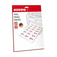 Kores L10574.10FT étiquette auto-collante Rectangle Permanent Transparent 80 pièce(s)