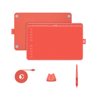 HUION HS611 RED tableta digitalizadora Rojo 5080 líneas por pulgada 258,4 x 161,5 mm USB