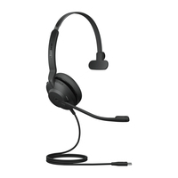 Jabra Evolve2 30, MS Mono Zestaw słuchawkowy Przewodowa Opaska na głowę Biuro/centrum telefoniczne USB Type-C Czarny