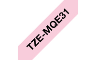 Brother TZEMQE31 cinta para impresora de etiquetas Negro sobre rosa TZe