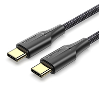 Vention Cable USB 2.0 Tipo-C 3A TAUBH/ USB Tipo-C Macho - USB Tipo-C Macho/ 2m/ Negro