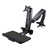 StarTech.com Sit Stand Monitor Arm - Desk Mount Adjustable Sit-Stand Workstation Arm for Single 34" VESA Mount Display - Ergonomic Articulating Standing Desk Converter with Keyb...