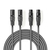 Nedis COTH15030GY15 audio kabel 1,5 m 2 x XLR (3-pin) Grijs