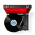 Nedis TURN210BK draaitafel Draaitafel met riemaandrijving Zwart, Rood