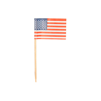 500 Deko-Picker 8 cm "Amerika" von PAPSTAR Flaggenpicker / Fahnenpicker aus