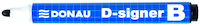 Marker do tablic DONAU D-Signer, okrągły, 2-4mm (linia), zawieszka, czarny