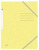 Oxford Top File + A4 Eckspannermappe mit Gummizugverschluss mit Einschlagklappen pastell gelb