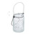 Relaxdays Windlicht, 12er Set, Glas mit Henkel, innen & außen, 10,5 x 7 cm, Hochzeit Teelichthalter, transparent/schwarz