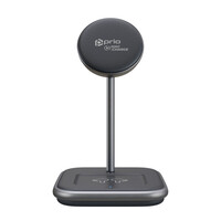 Prio 15W 2 in 1 Wireless Charger MAG (USB C) schwarz