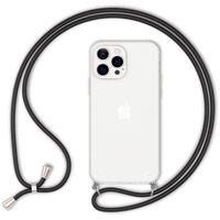 NALIA Necklace Cover with Band compatible with iPhone 13 Pro Max Case, Transparent Anti-Yellow Phonecase & Adjustable Holder Strap, Rugged Crossbody Hardcase & Silicone Bumper B...