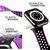 NALIA Airflow Bracelet Silicone Smart Watch Strap compatible with Apple Watch Strap SE & Series 8/7/6/5/4/3/2/1, 38mm 40mm 41mm, Sports Watch Band Men & Women Black Purple