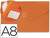 Carpeta Liderpapel Dossier Broche Polipropileno Din A8 Naranja con Cierre de Velcro