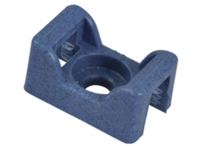 Befestigungssockel, Nylon, blau, selbstklebend, (L x B) 23.42 x 14.3 mm