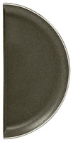 Halber Teller flach Ossora; 27.5x13.5 cm (LxB); dunkeltaupe; halbrund; 4 Stk/Pck