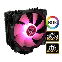 LC-Power CPU Cooler - LC-CC-120-RGB (max. 98,54 m3/h, 4pin csatlakozó, 4 db heatpipe, 12cm, PWM, LED)
