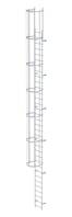 Einzügige Steigleiter mit Rückenschutz (Bau) Aluminium blank, 10,72m