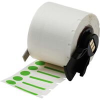 Polyester labels for BMP61/M611 Printer 25.40 mm x 9.53 mm M61-98-494-GN, Green, White, Rectangle, Permanent, 25.4 x 9.53, Etichette adesive