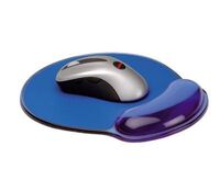Silicon Mousepad With Wristrest, Transparent Blue