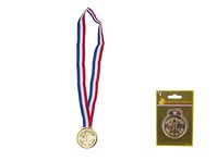 médaille d'or n°1 ruban bleu blanc rouge 6cm