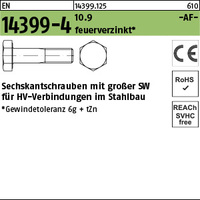 EN 14399 -4 10.9 M 30 x 75 Sechskantschrauben, tZn, K1,-AF- tZn S