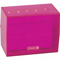 Karteibox A7 gefüllt pink