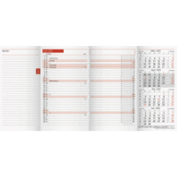 Ersatzkalendarium TM12 8,7x15,3cm 1 Monat/2 Seiten 2025