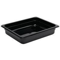 Vogue 1/2 Gastronorm Container Made of Polycarbonate in Black - 3.8L
