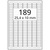 Universaletiketten auf DIN A4 Bogen, 25,4 x 10 mm, 18.900 Haftetiketten, Papier ablösbar