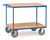 fetra® Tischwagen, 2 Ladeflächen 1200 x 800 mm, Holz Buchendekor, 600 kg Tragkraft