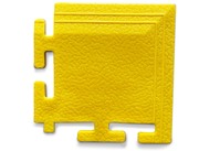 Titelbild: Gummimatte Puzzle Fliese Eckteil 85 mm x 85 mm, Gelb