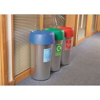 Colour coded recycling bins