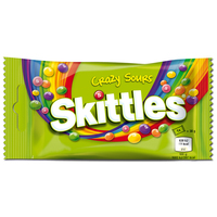 Skittles Crazy Sours, Bonbon, Dragee, 38g Beutel