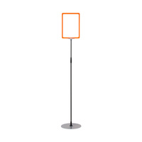 Info Stand / Promotional Display / Floorstanding Poster Stand "VZ" | orange similar to RAL 2008 A4