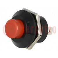 Switch: push-button; Pos: 2; SPST-NO; 10A/12VDC; OFF-(ON); IP40