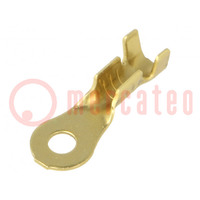 Tip: ring; M3; 1÷2.5mm2; crimped; for cable; non-insulated; brass