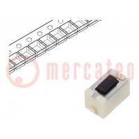 Microschakelaar TACT; SPST; pos: 2; 0,05A/12VDC; 6x3,5x3,5mm