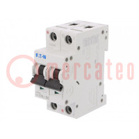 Circuit breaker; 250VDC; Inom: 16A; Poles: 2; Charact: C; 10kA; IP20