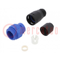 Connector: circular; plug; male; PIN: 8; w/o contacts; for cable