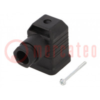 Connector: valve connector; plug; form A; 18mm; female; PIN: 4; 400V