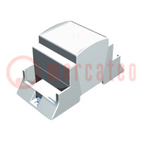 Enclosure: for DIN rail mounting; Y: 110mm; X: 53.5mm; Z: 62mm; grey