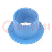 Bearing: sleeve bearing; with flange; Øout: 14mm; Øint: 12mm; blue